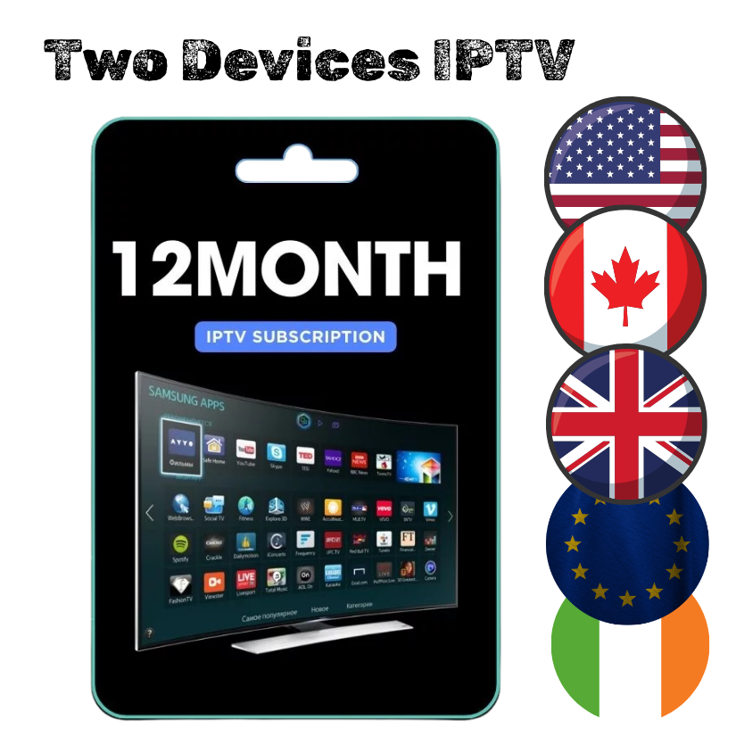 12-month IPTV subscription for 2 devices